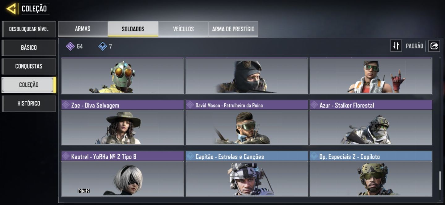 Conta Cod Mobile TOP