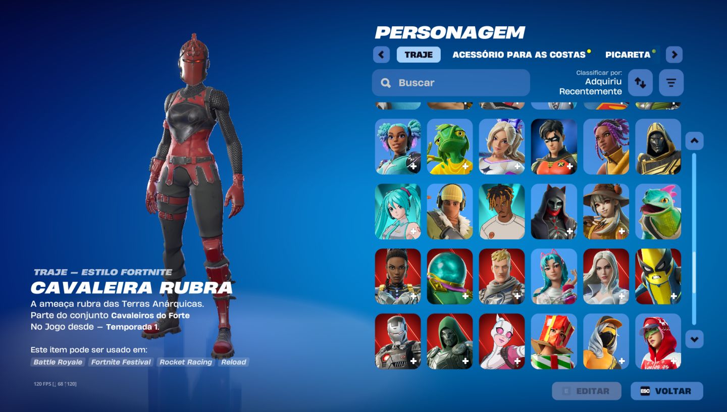 CONTA FORTNITE RENEGADE E JINX