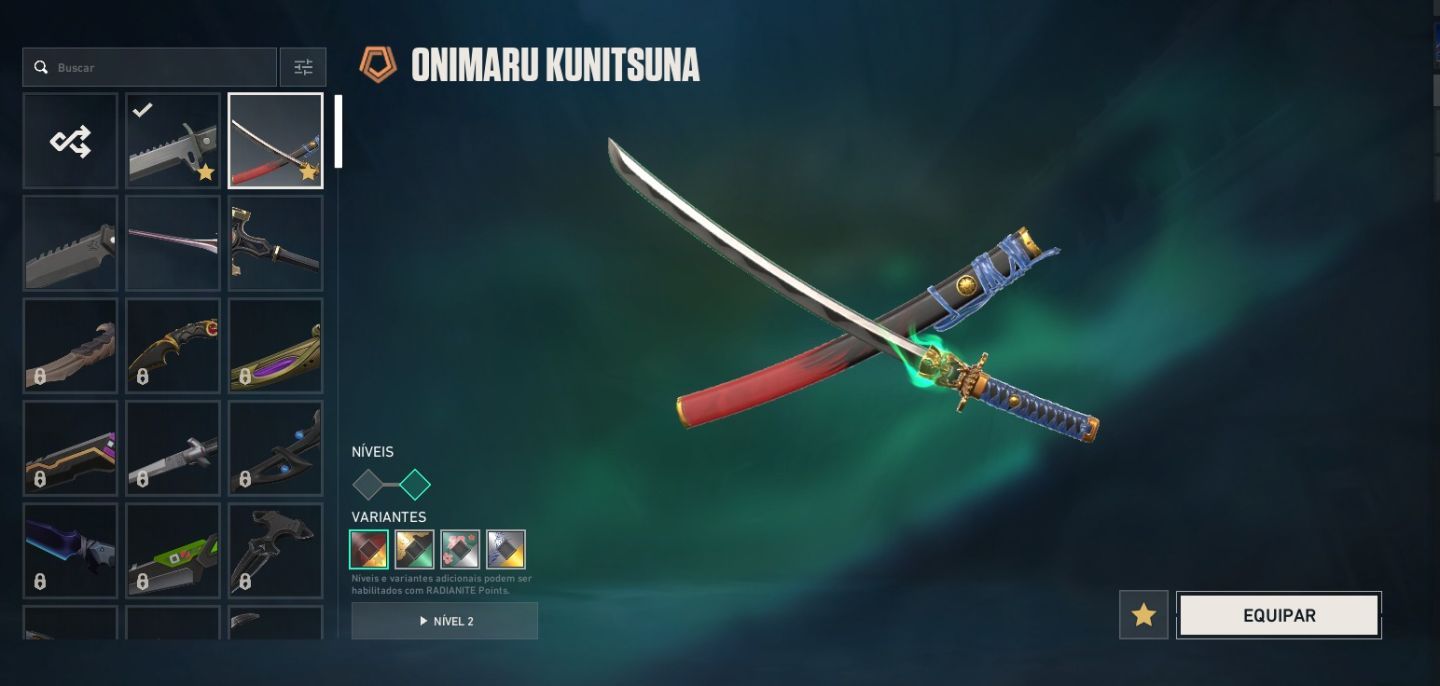 CONTA VALORANT KATANA ONI VANDAL GAIA