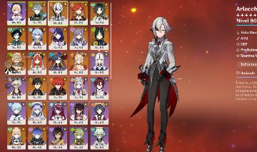 Conta Genshin Impact AR 59 com 22 T5 (17 PERSONAGENS E 5 ARMAS)-PREÇO NEGOCIÁVEL