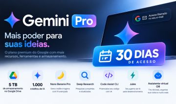 Google Gemini Ai Pro 5TB - No seu email