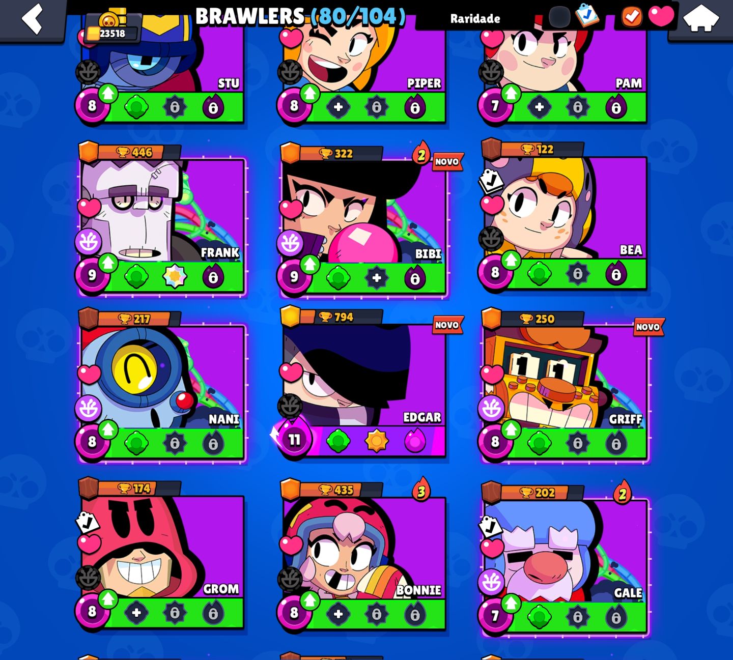 Conta Brawl Stars 20k Troféus / 80 Brawlers