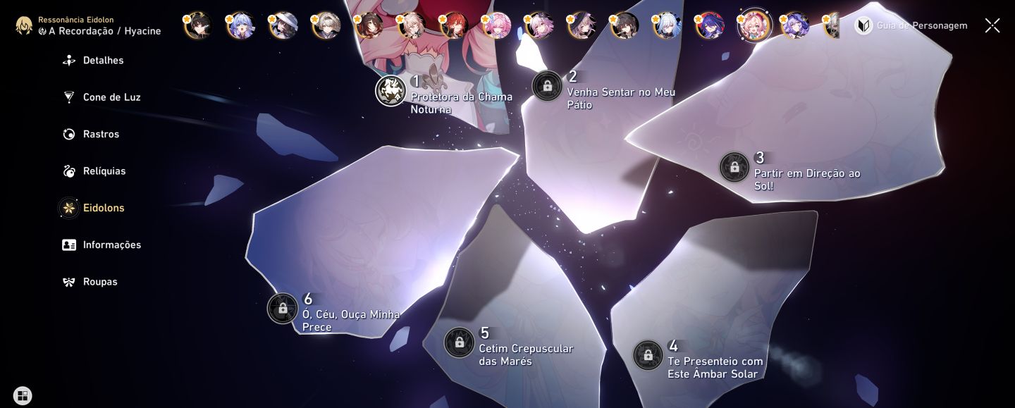 Conta Honkai Endgame Saber e6 Castorice e Evernight e2 Firefly e2
