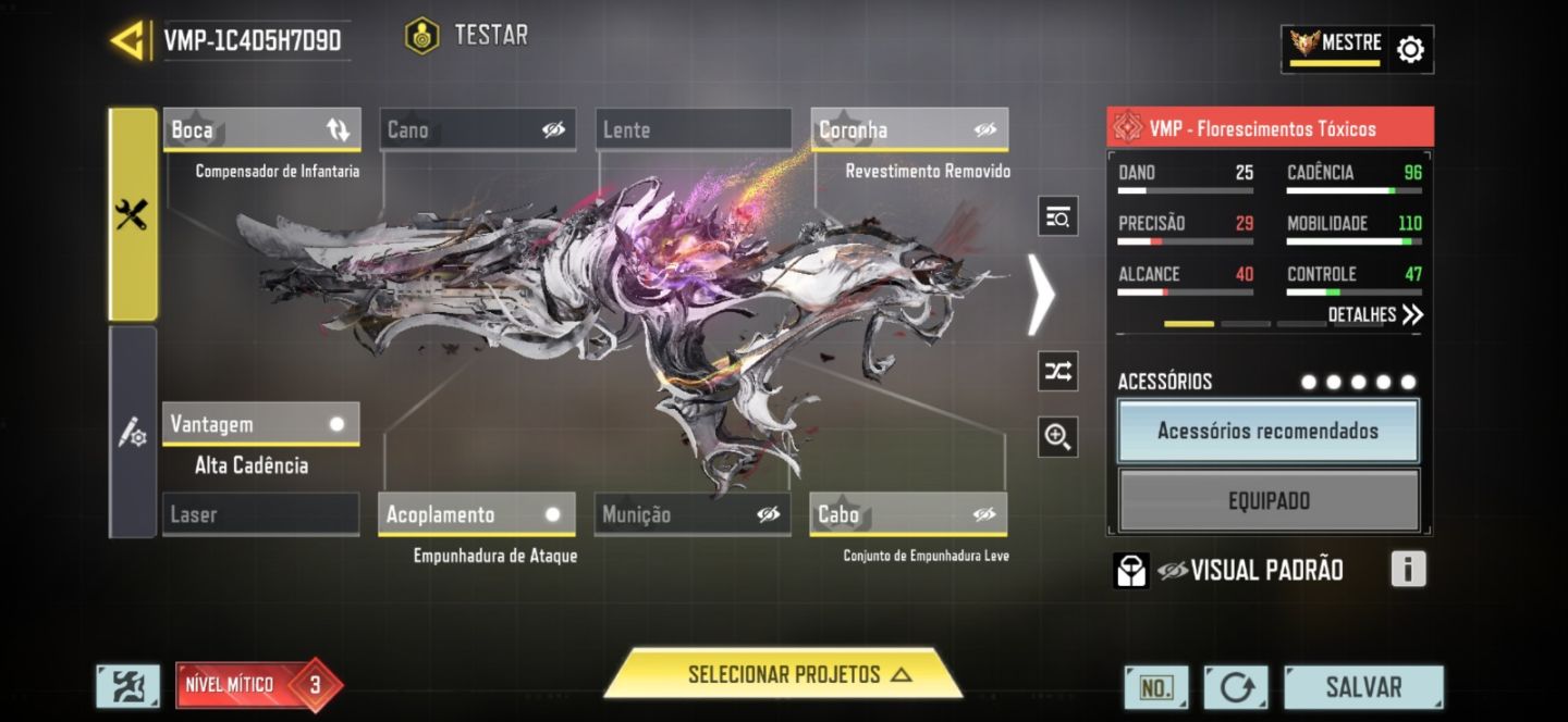 CONTA CODM TOP! VMP MÍTICA NÍVEL 3 + LOCUS PRESTÍGIO + LENDÁRIAS + ITENS DMZ