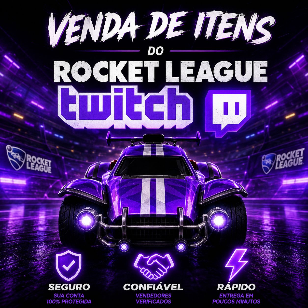 DROPS DISPONÍVEIS TEMPORARIAMENTE DA TWITCH NO ROCKET LEAGUE!
