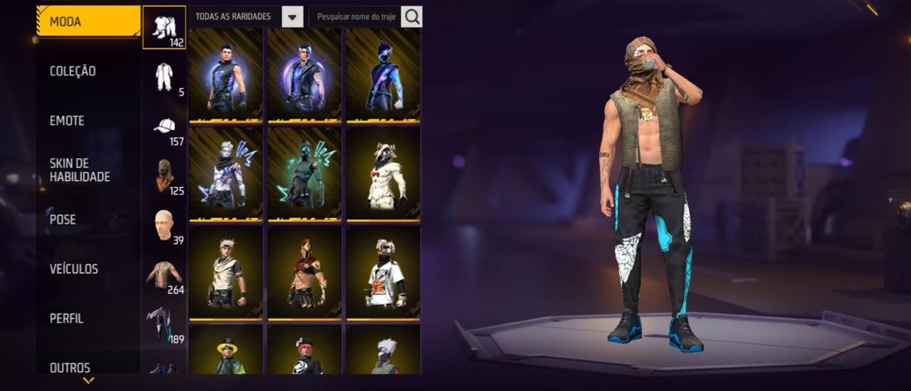 CONTA FF LVL 65 COM ANGELICAL AZUL + ARMAS ATRIBUTADAS