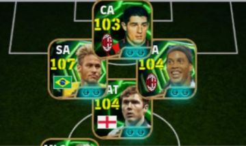 CONTA EFOOTBALL RARA! NEYMAR 108 + R10 PRIME + SCHOLLES + MASSARO E++++!