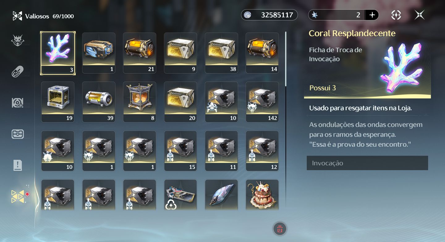 CONTA REROLL WUWA QINGXIAO, DENIA E HSIN
