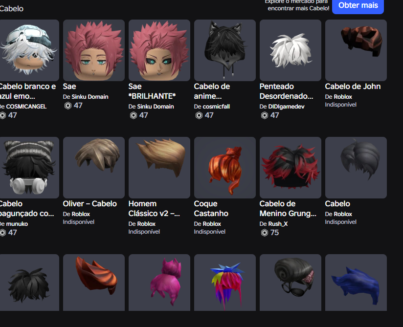 Conta de Roblox principal, cheia de skins e game pass Baratinha!
