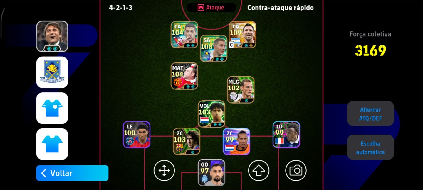 CONTA BRABA MESSI 111 + HAZARD 109 + SUAREZ 105 E COMPANHIA