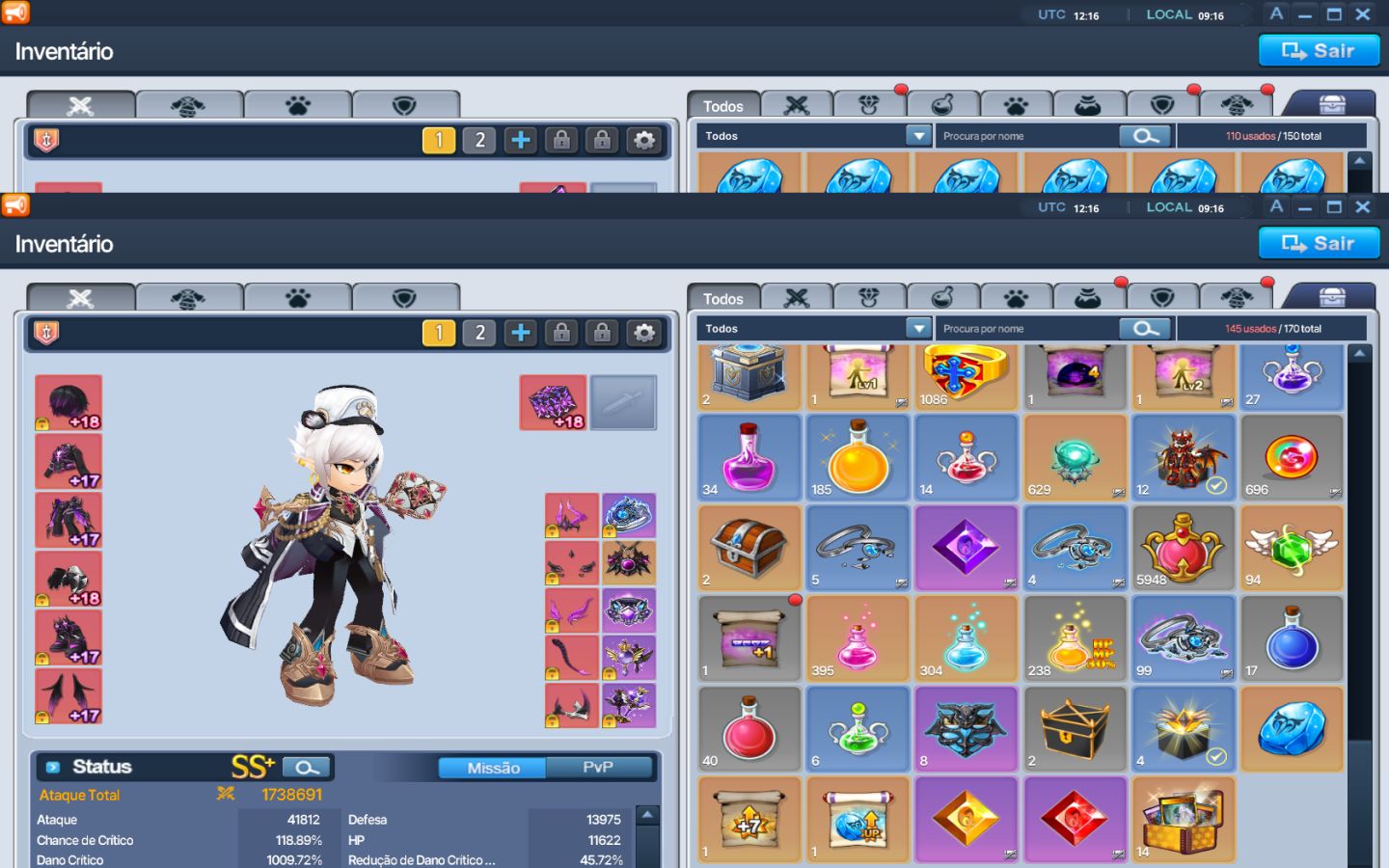 Grand Chase Classic | CLV 722 | 10 Cartas Reaper | Full Set Void | Conta End Gam