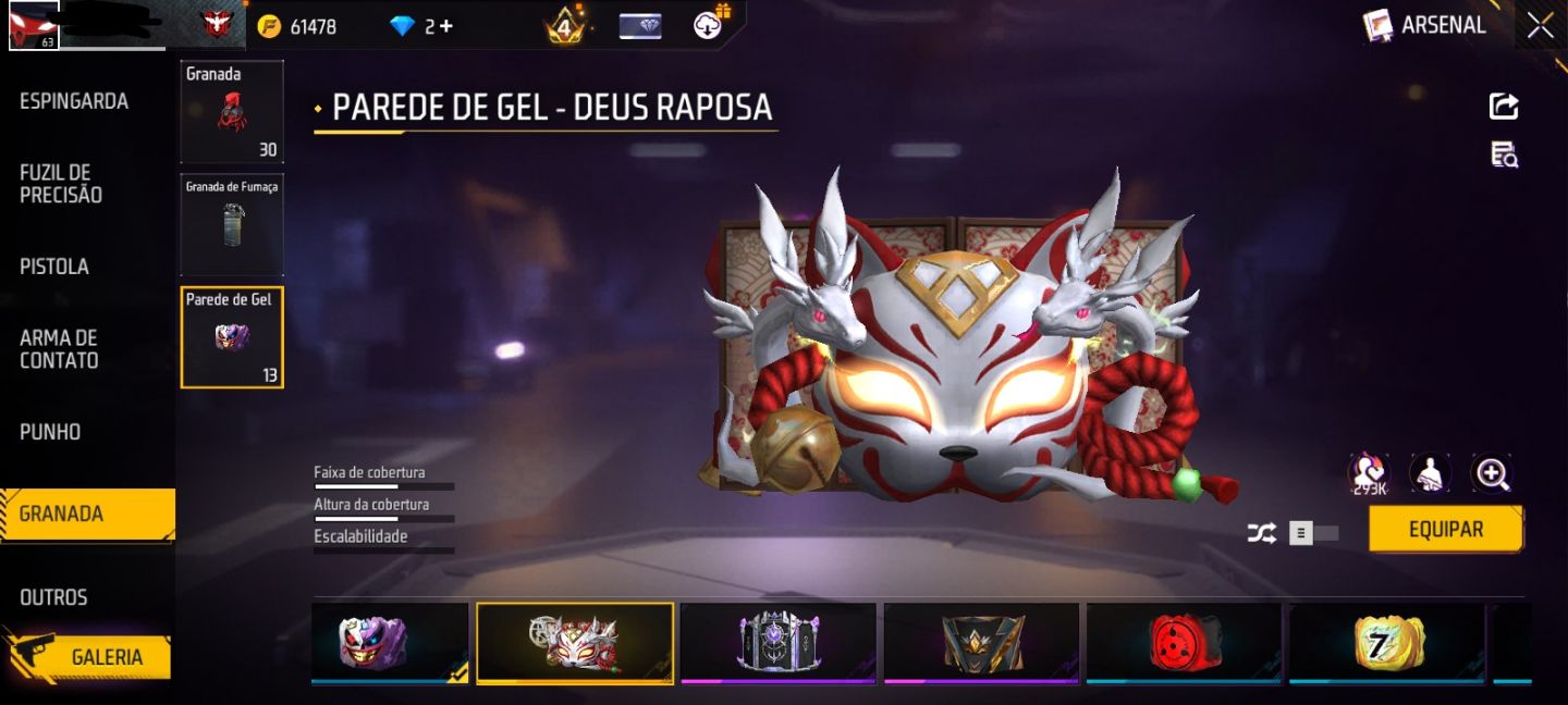 CONTA DE FF COM MELHOR UMP E XM8 ATRIBUTADA DO JOGO!