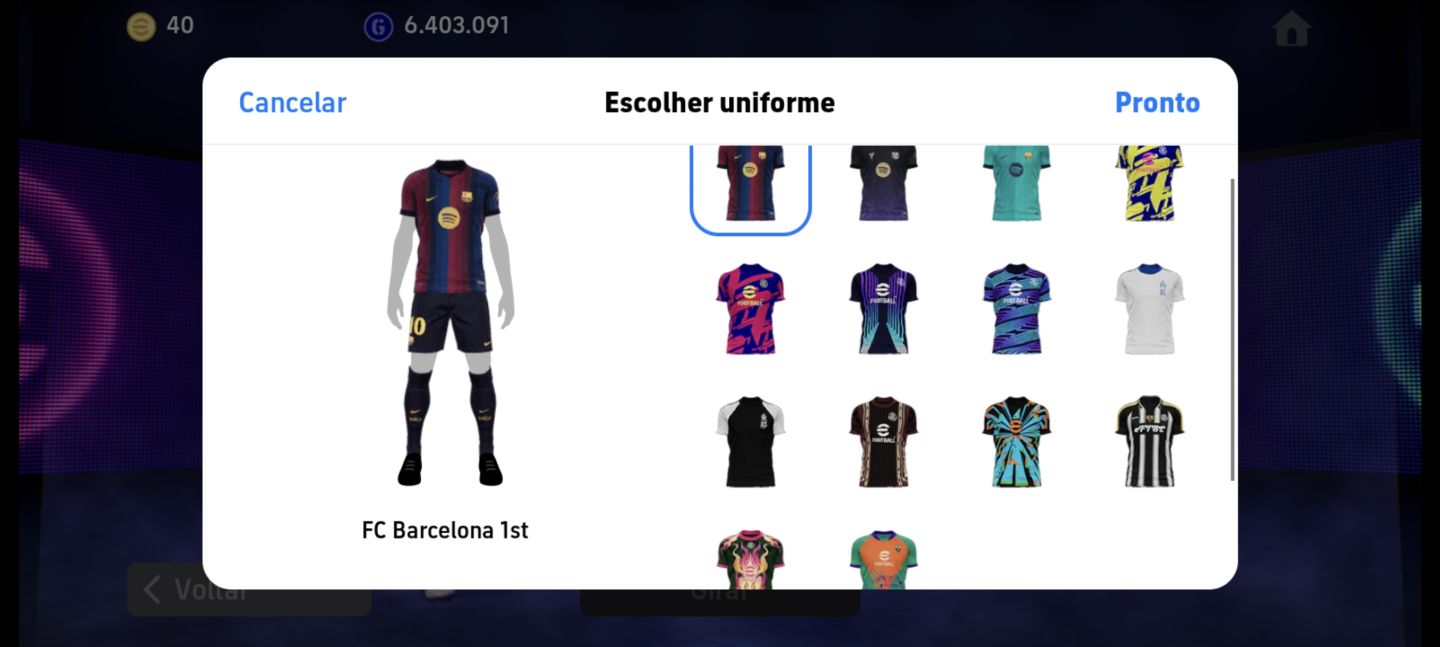CONTA EFOOTBALL RARA MOBILE À VENDA NA GGMAX BARCELONA FC FORÇA COLETIVA 3187