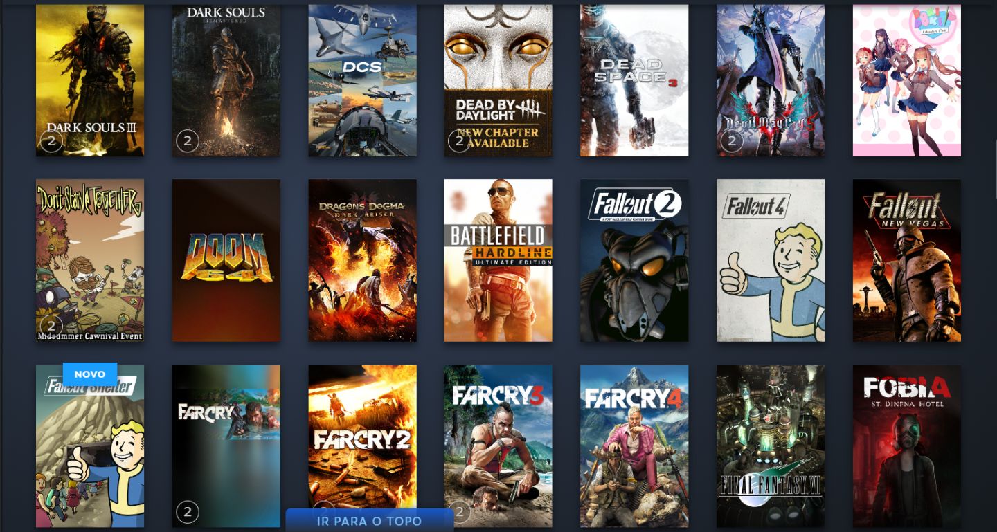 CONTA STEAM RARA - 150 JOGOS - 300 DLCS - 5 ANOS - AVALIADA EM R$ 4.658,00