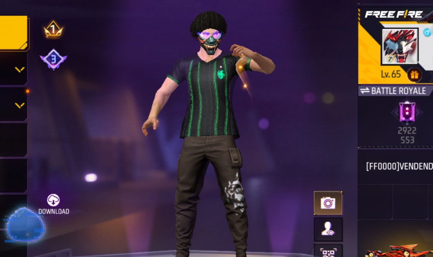 Conta Free Fire Lv. 65 | Boa apostado | Diversas Skins de Armas | 103 Calças |