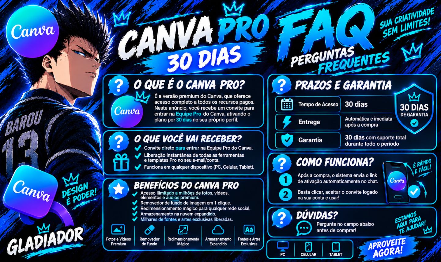 Canva Pro (30 Dias) - Ativação Rápida | Garantia + Suporte
