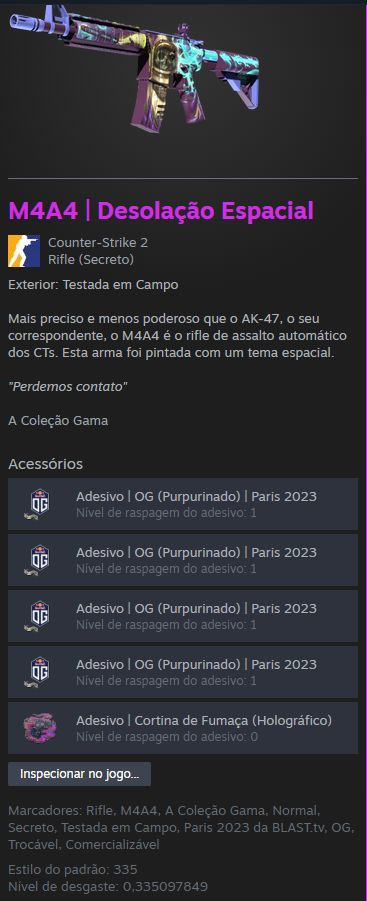 KIT AZUL CS GO (AK47, M4A4, LUVA, DEAGLE, AND AWP