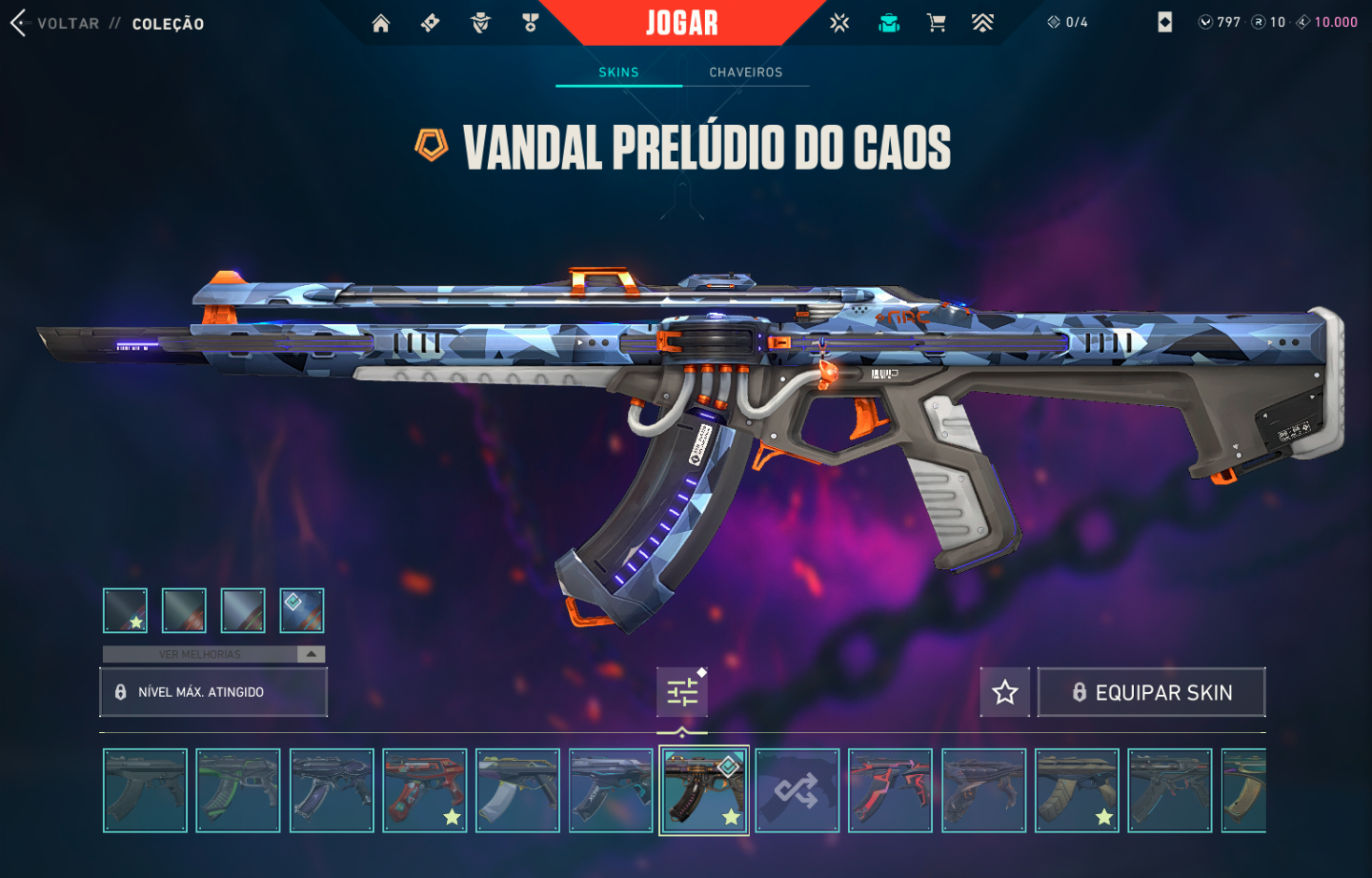 Conta com chaveiro DIAMANTE, com + de R$2800,00 investidos em skins e passes.