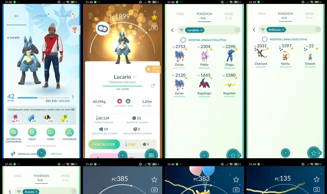 LVL 42 + MUITOS PIKACHUS DE EVENTO + LENDÁRIOS c091