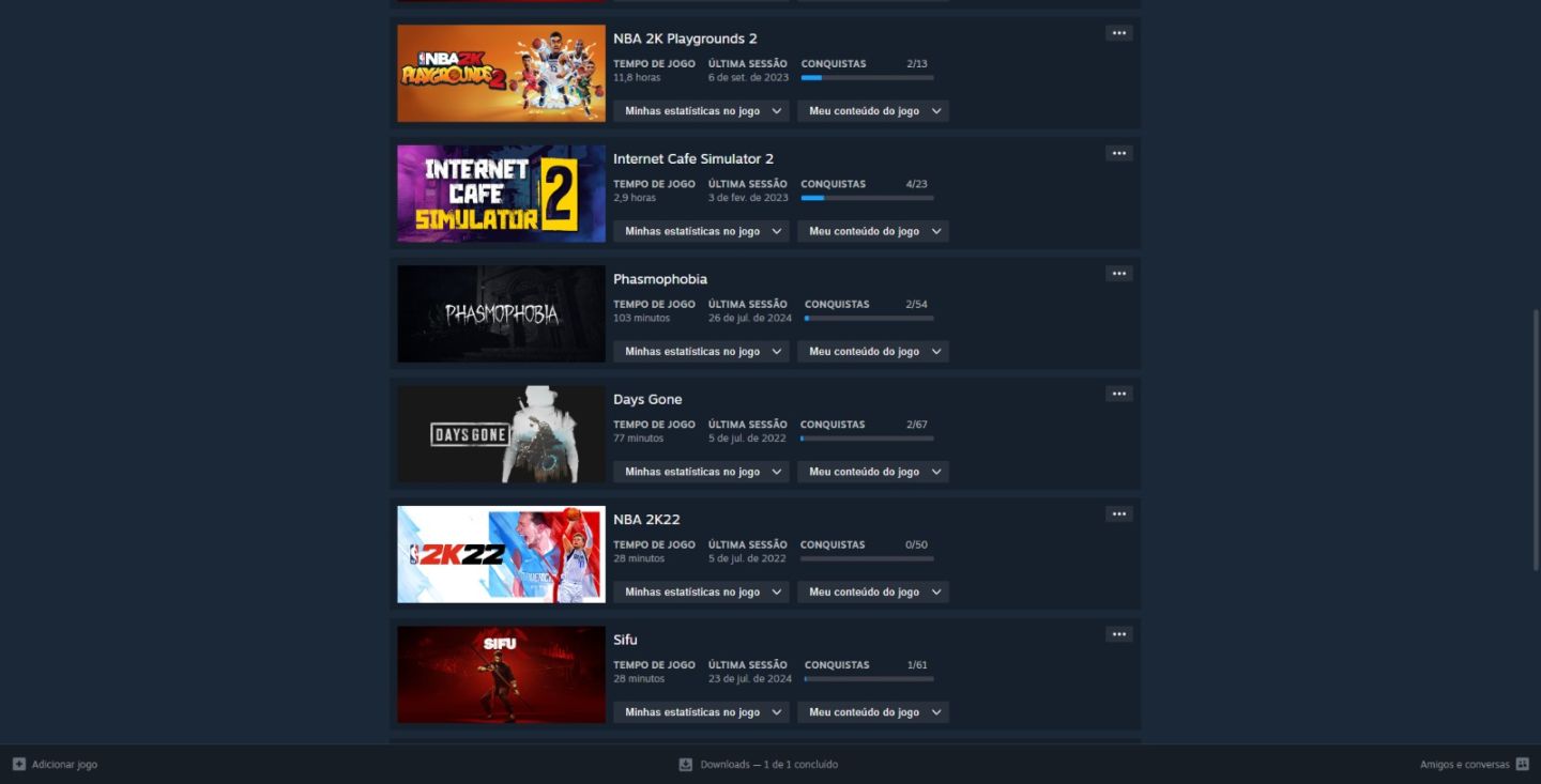 CONTA STEAM COM FIFA 22,23,SPIDER MANE DAYS GONE