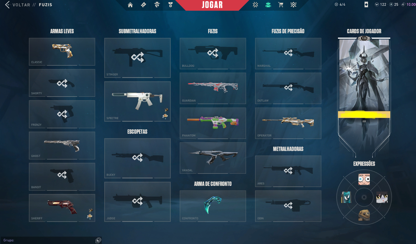 CONTA DE VALORANT COM + DE 2K GASTO(Varias skins tops)