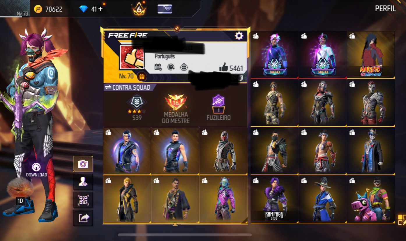 CONTA DE FREE FIRE | MUITO GEMADA E RARA | PASSES ANTIGOS | FULL ATT 559 PEITA