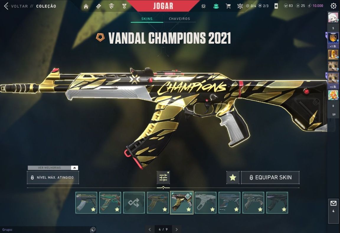 CONTA DE VALORANT COM CHAMPIONS 2021 E VÁRIAS OUTRAS SKINS!