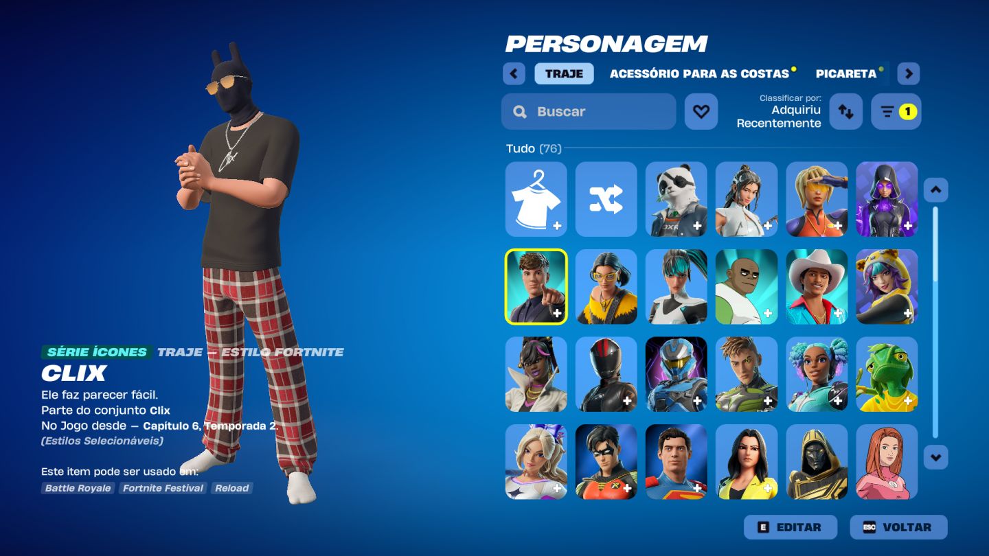 Conta Epic Games Acesso Total+Fortnite Com Skins Top+Mais De 5 Jogos Resgatados