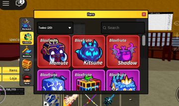 Conta Blox Fruits com Kitsune no Inventario