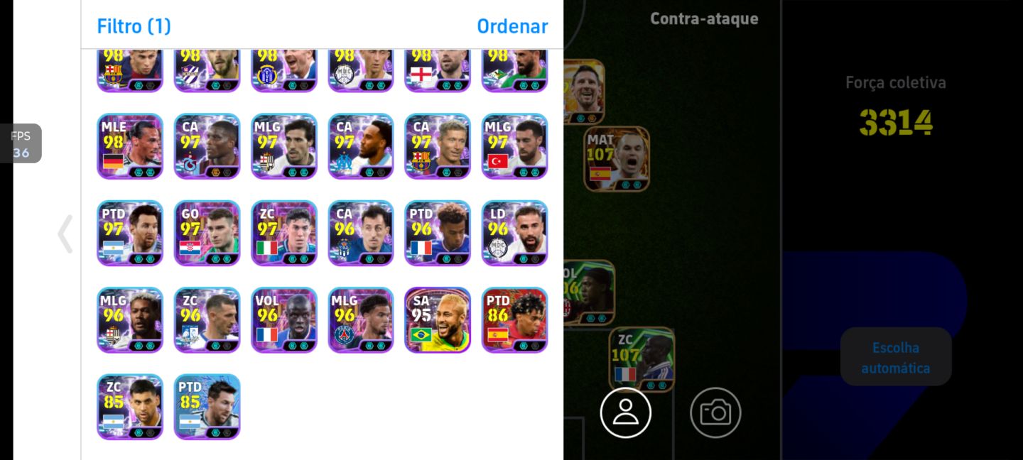 Conta efootball para competitivo e rara