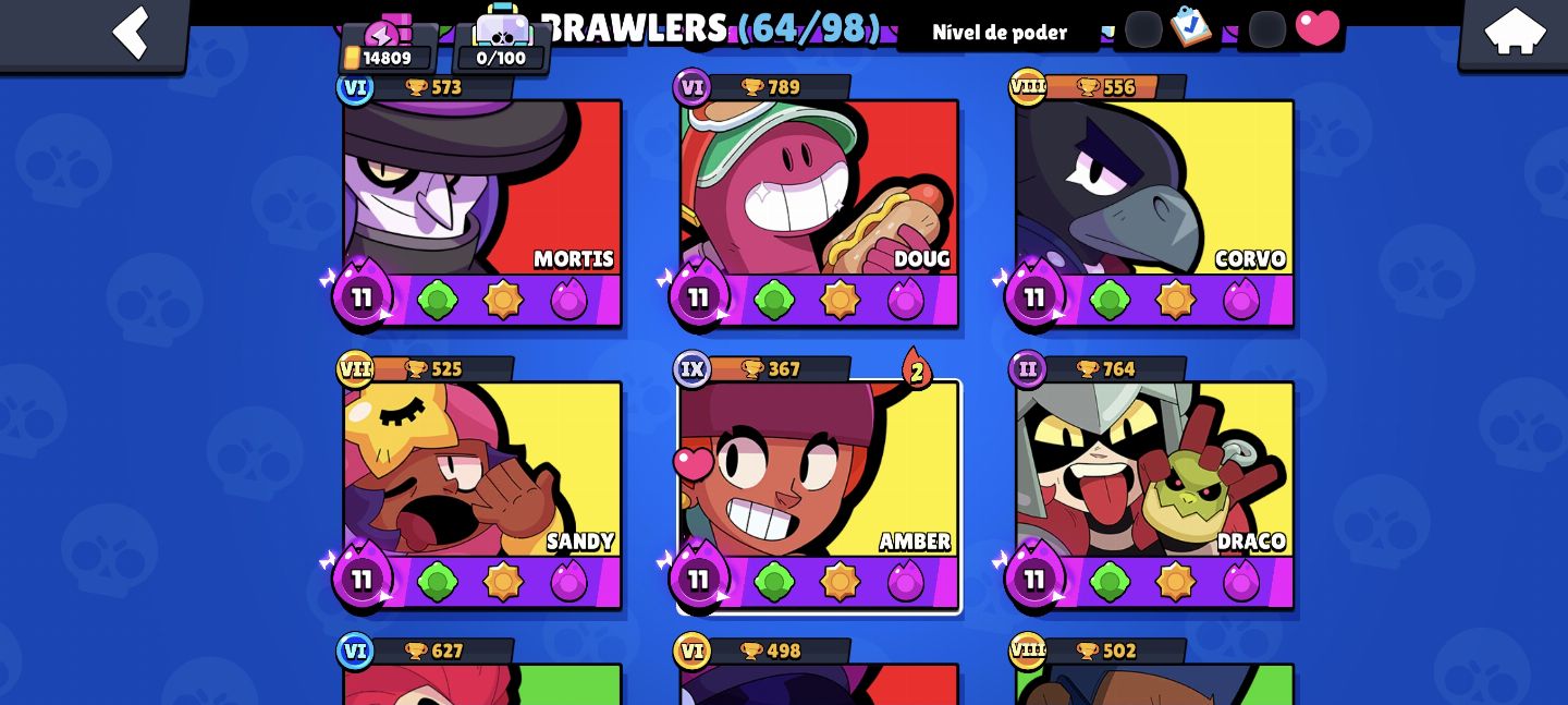 CONTA BRAWL STARS 15K - 64 BRAWLERS - 11 MÁXIMOS - GRUPO ALPHA SOLUTIONS