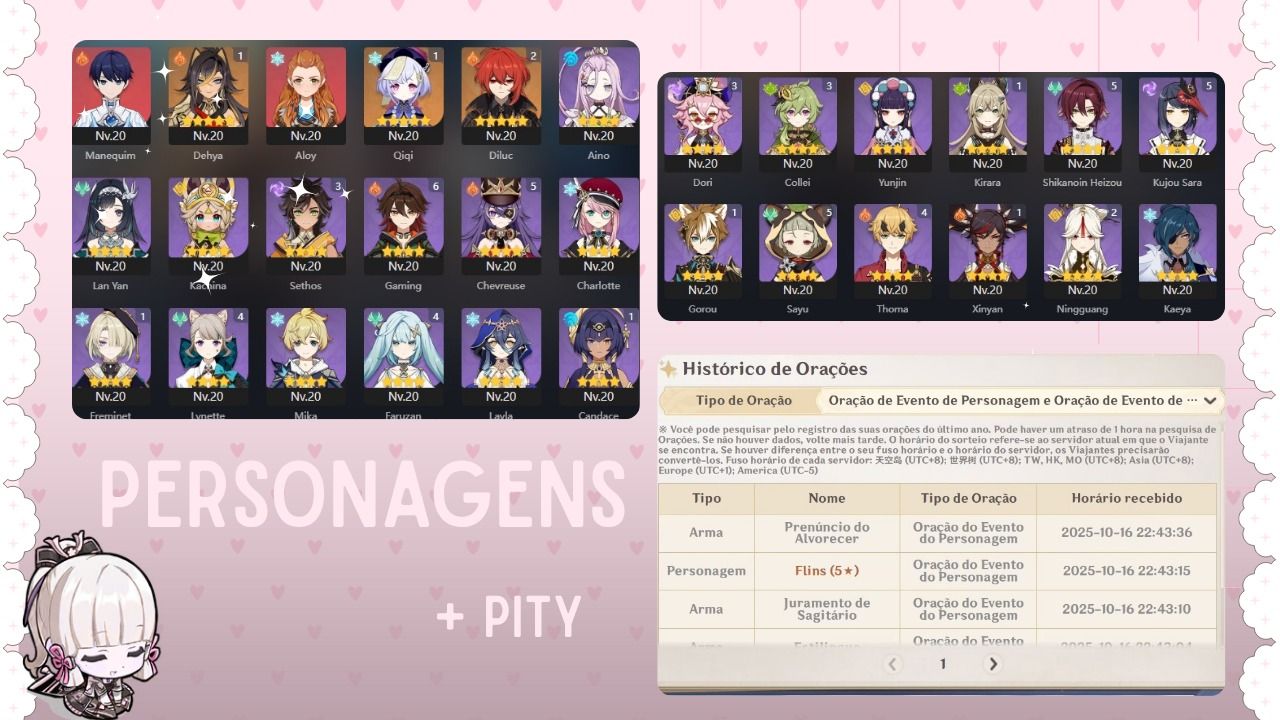 CONTA GENSHIN| AR 57 |19x5 | FULL SUPORTES META (FURINA, NAHIDA, RAIDEN, KAZUHA)