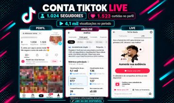 CONTA TIKTOK LIVE 1.024 SEGUIDORES REAIS | LINK NA BIO