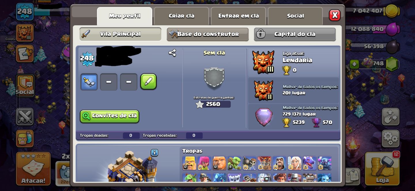 CV 18 SEMI-FULL CONTA BOA PRA LIGA DE CLANS