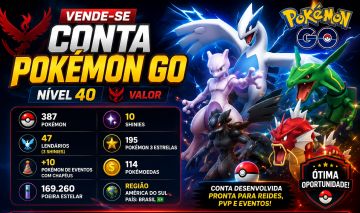 CONTA POKÉMON GO NÍVEL 40 | 47 LENDÁRIOS | 3 LENDÁRIOS SHINY | EVENTOS