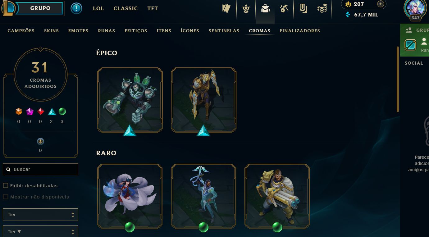 [ENTREGA AUTOMÁTICA] CONTA LOL LEVEL 347 UNRANKED (PRONTA RANKED) - FULL ACESSO!