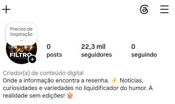 Instagram com 22k
