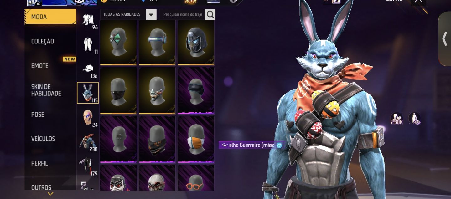Conta De Free Fire lvl 60
