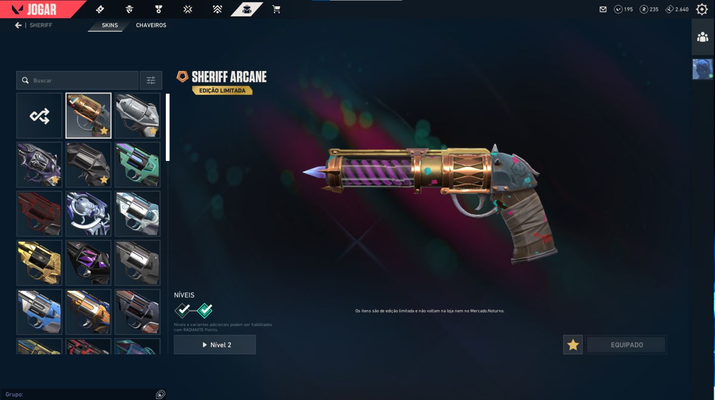 Conta Valorant com varias skins raras e normais o primeiro Mundial completo