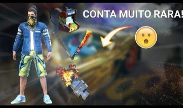 CONTA FREE FIRE RARA CRIADA EM 2017 MUITO GEMADA