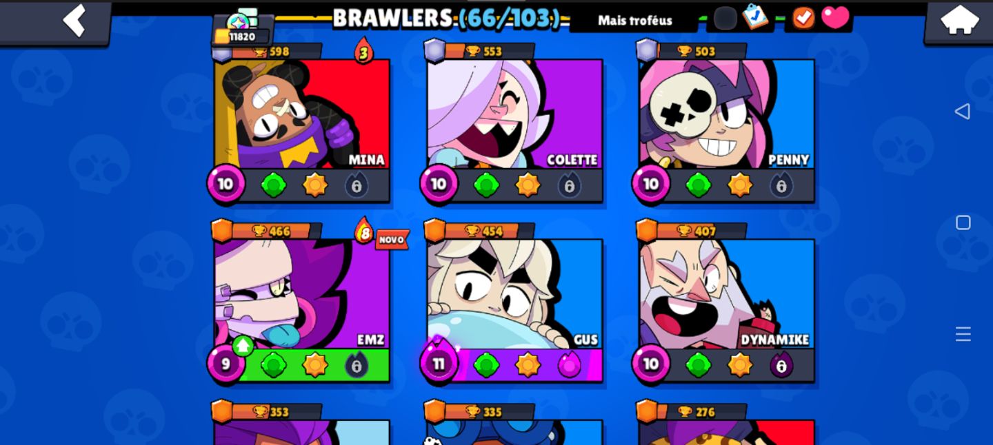 PROMOÇÃO CONTA BRAWL STARS | 67 BRAWLERS | 11.8K TROFÉUS | 7 P11