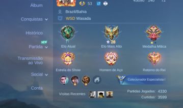 Conta mobile legends, skins de Eventos e colab KEN(CHOU)