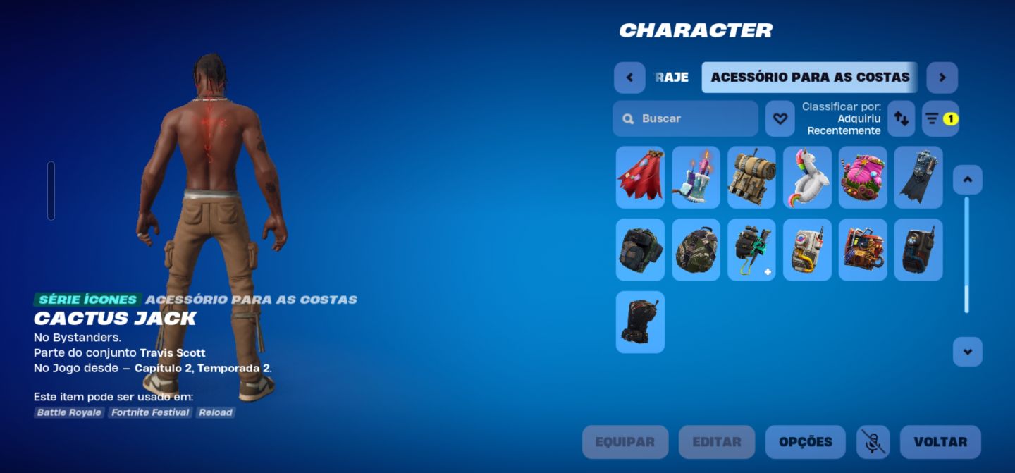 Conta fortnite bundle travis passe capítulos 3/4 completo