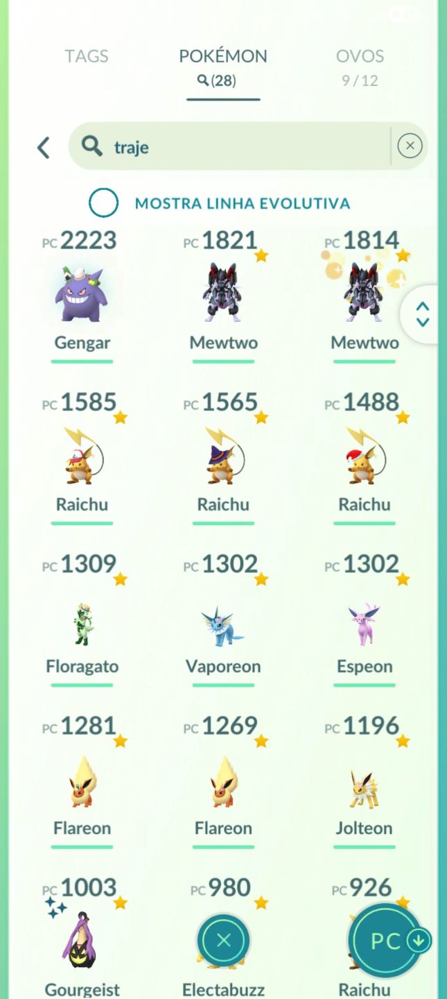 Conta ano 2016 99 passe premium Celebi Shiny