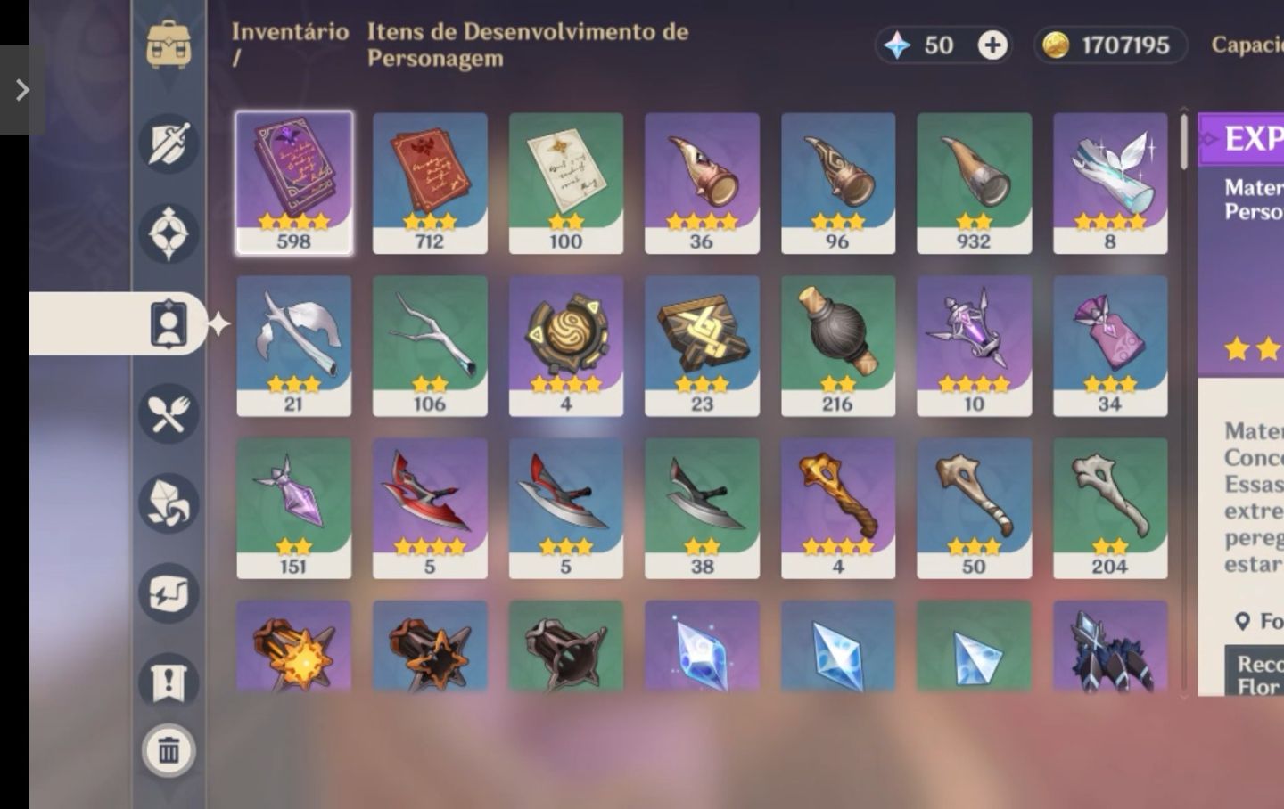Conta Genshin+Star Rail+ ZZZ FireflyE2+DahliaE2S1(Skins Klee,Ayaka e Firefly)