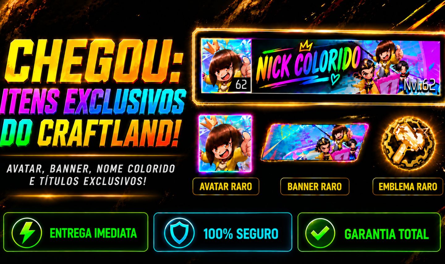 Nick Colorido FF Craftland 6 +Todos benefícios