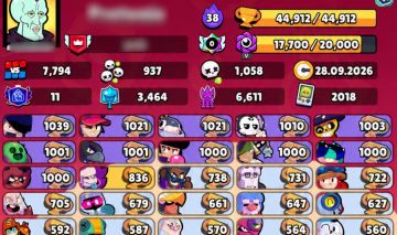 BRAWL 44.9K | 389 SKINS | 7 HYPER + 25 MÍTICAS | CLASH 10K 121/123 CARTAS