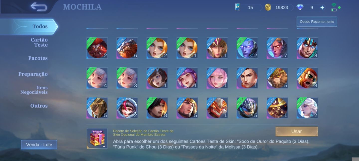CONTA MOBILE LEGENDS 96 HERÓIS | 238 SKINS | COLECIONADOR RENOMADO III