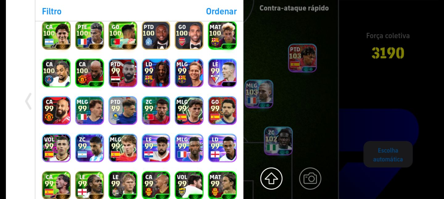 CONTA eFOOTBALL 3190 FC | RONALDINHO 106 + CASILLAS 105 + 1360 MOEDAS