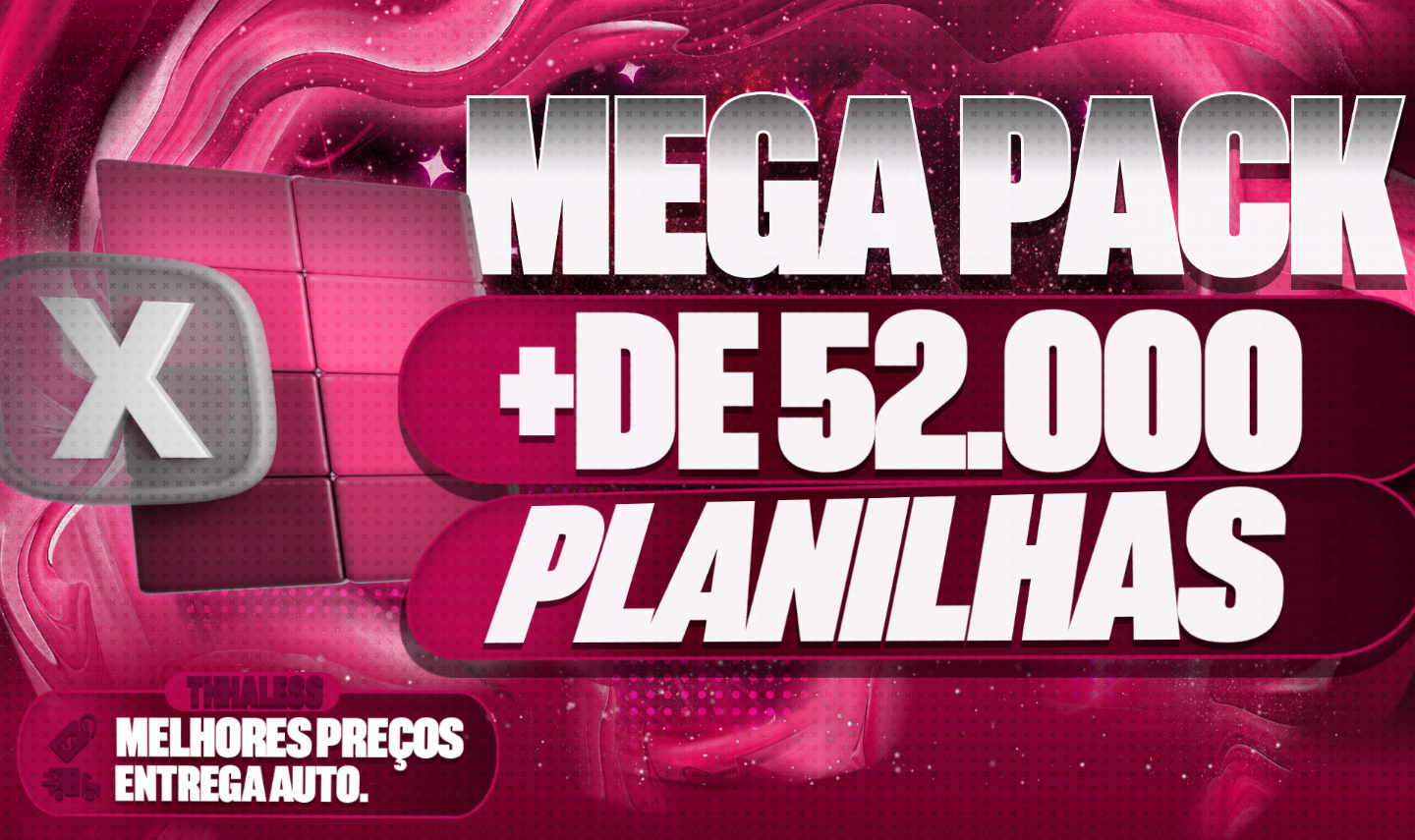 [BARATO] MEGA PACK EXCEL +52.000 PLANILHAS PRONTAS E EDITÁVEL/ENTREGA AUTO/PROMO